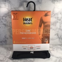 Heat Holders LITE Thermal Underwear Long Sleeve Crew BLACK XL 46&quot;-48&quot; - £18.62 GBP