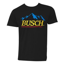 Busch Beer Gold Logo Black Tee Shirt Black - £27.92 GBP+
