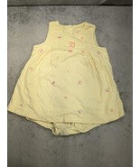 Carters Super Cute Yellow Flower And Cherry Designed Dress Size 24M - £7.57 GBP