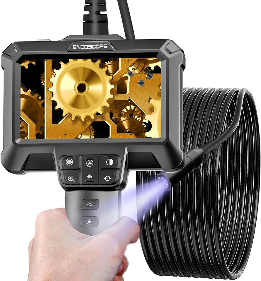 Waterproof Borescope Camera with 8 Adjustable LED Lights, HD 1080P Inspe... - $78.21
