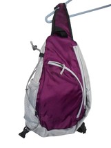 Eddie Bauer purple grey Ripstop Sling Backpack - $18.00