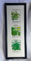 Original Framed &amp; Matted Farmer&#39;s Supply House Herb Packets Vertical 3 Hole - $39.95