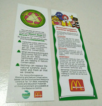 Mcdonald’s Vintage Bookmark Reduce Reuse Recycle - $9.89
