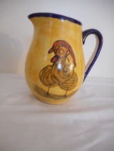 Rooster Pottery Made in Mexico Water Wine Pitcher Signed Lead Free - $31.99