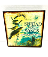 VTG Spread Your Wings God Will Provide The Wind Wall Hanging 6&quot; - £10.03 GBP