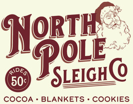 Sleigh RIde North Christmas Santa Winter Holiday Classic Retro Metal Tin... - £17.25 GBP