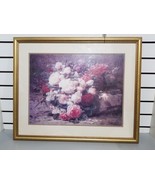 J robie floral wall hanging matted picture - $100.00