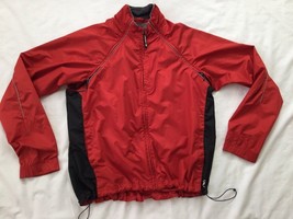 Novara Men&#39;s Size Xl Athletic Cycling Running Full Zip Orange Red Jacket - £23.36 GBP