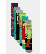 Scooby Doo~Shaggy~Mystery Van Socks 6 Pair CREW SOCKS~Mens size 8-12~Boy... - $35.50 CAD