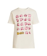 Nintendo Kirby Graphic T Shirt Men&#39;s Size L 42-44 Cream Color Short Slee... - $9.84