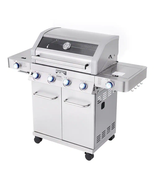 4-Burner Propane Gas Grill in Stainless with Clear View Lid, LED Control... - €910,92 EUR