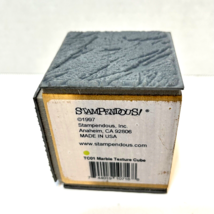 Vintage 1997 Stampendous TC01 Marble Texture Rubber Stamp Cube 2.25 x 2.75&quot; - $14.58
