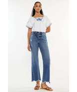 Kancan Size 0 to 22W High Rise Slim Wide Leg Blue Jeans - $68.00