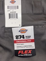 Dickies Men&#39;s 44x32 Gray 874 Flex Original Fit Uniform Work Pants - £22.89 GBP