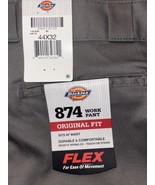 Dickies Men&#39;s 44x32 Gray 874 Flex Original Fit Uniform Work Pants - £23.23 GBP