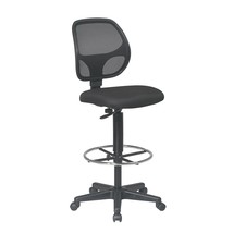 Office Star Deluxe Mesh Back Drafting Chair with 18.5&quot; Diameter Adjustab... - £165.91 GBP