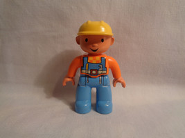 LEGO Duplo Bob the Builder Replacement Figure Orange Shirt Blue Overalls  - £1.97 GBP