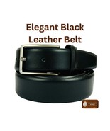Handmade Black Full Grain Leather Belt: Formal Business Wear - $1,895.83 MXN