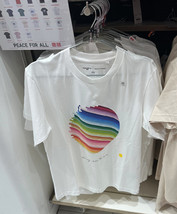 NWT UNIQLO UT PEACE FOR ALL EMMANUELLE White Graphic Short Sleeve T-shir... - £20.05 GBP