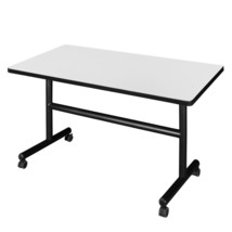 Regency MKFT4830WH Kobe 48 x 30 in. Flip Top Mobile Training Table - White - £367.31 GBP