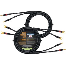 Hifi Star-Quad Speaker Cable Pair With 8 Foot Canare 4S11 Audiophile Grade - $129.94