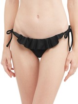 No Boundaries Women&#39;s Juniors Swimsuit Bottom Large (11-13) Black Ruffle Side Ti - £9.27 GBP