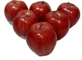 Decorative Faux Apples with Produce Stickers Lot of 6 - £11.26 GBP
