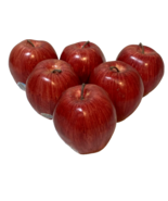 Decorative Faux Apples with Produce Stickers Lot of 6 - $14.24