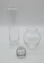Vintage Princess House Vases Lot 3 Heritage Design Crystal Cylinder Bud ... - $15.16