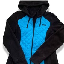 NEW Women&#39;s FILA Sport Zip Up Hoodie Jacket Sweatshirt Athletic Blue Bla... - $26.01 CAD