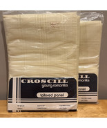 Croscill Tailored Curtains Young Romantics 60X84 Textured Panels Yellow Vtg - $39.59