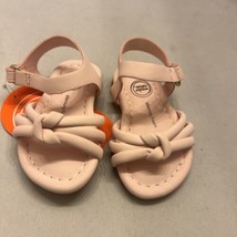 Wonder Nation Baby Girls Knot Sandals Pink Shoes Memory Foam New - $9.98