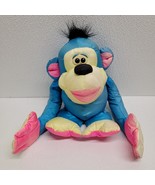Vintage 1994 Fisher Price 10&quot; Chattering Chimps Blue Puffalump Plush Monkey - $12.54