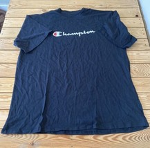 Champion Men’s Short Sleeve Logo T Shirt Size 2XLT Black P7 - £10.74 GBP