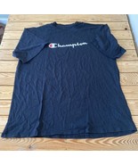 Champion Men’s Short Sleeve Logo T Shirt Size 2XLT Black P7 - £10.98 GBP