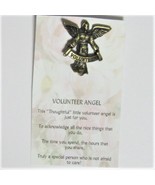 Volunteer Angel Pin Bronze brooch hatpin lapel Banner  - $5.41 CAD
