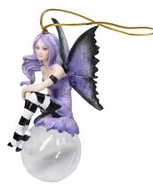 Evangeline Violet Flora Bubble Rider Fairy Ornament Amy Brown Holiday Co... - $602.14 MXN