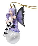 Evangeline Violet Flora Bubble Rider Fairy Ornament Amy Brown Holiday Co... - $600.34 MXN