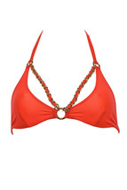 Agent Provocateur Womens Bikini Top Harper Solid Red Size Ap 2 - £152.79 GBP