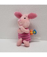 Vintage Fisher Price 2001 Wind &amp; Shake Piglet Plush Disney Side Wind Bee... - $10.89