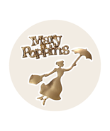 Mary Poppins Disney Pins: Flying Silhouette and Gold-Tone Logo - $2,396.28 MXN