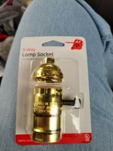 3-WAY TURN KNOB PHENOLIC LAMP SOCKET WITH LARGE 1/2&quot; HOLE LAMP PART NEW ... - $9.99