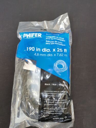 phifer screen spline .190 in dia. x 25ft - $2.96