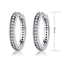 silver cz simple female hoop earrings jewelry for women sterling silver jewelry pas456 thumb200