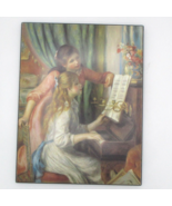 Two Young Girls at the Piano by Renoir Oil On Canvas 11 1/2 X 9&quot; - $258.93 MXN