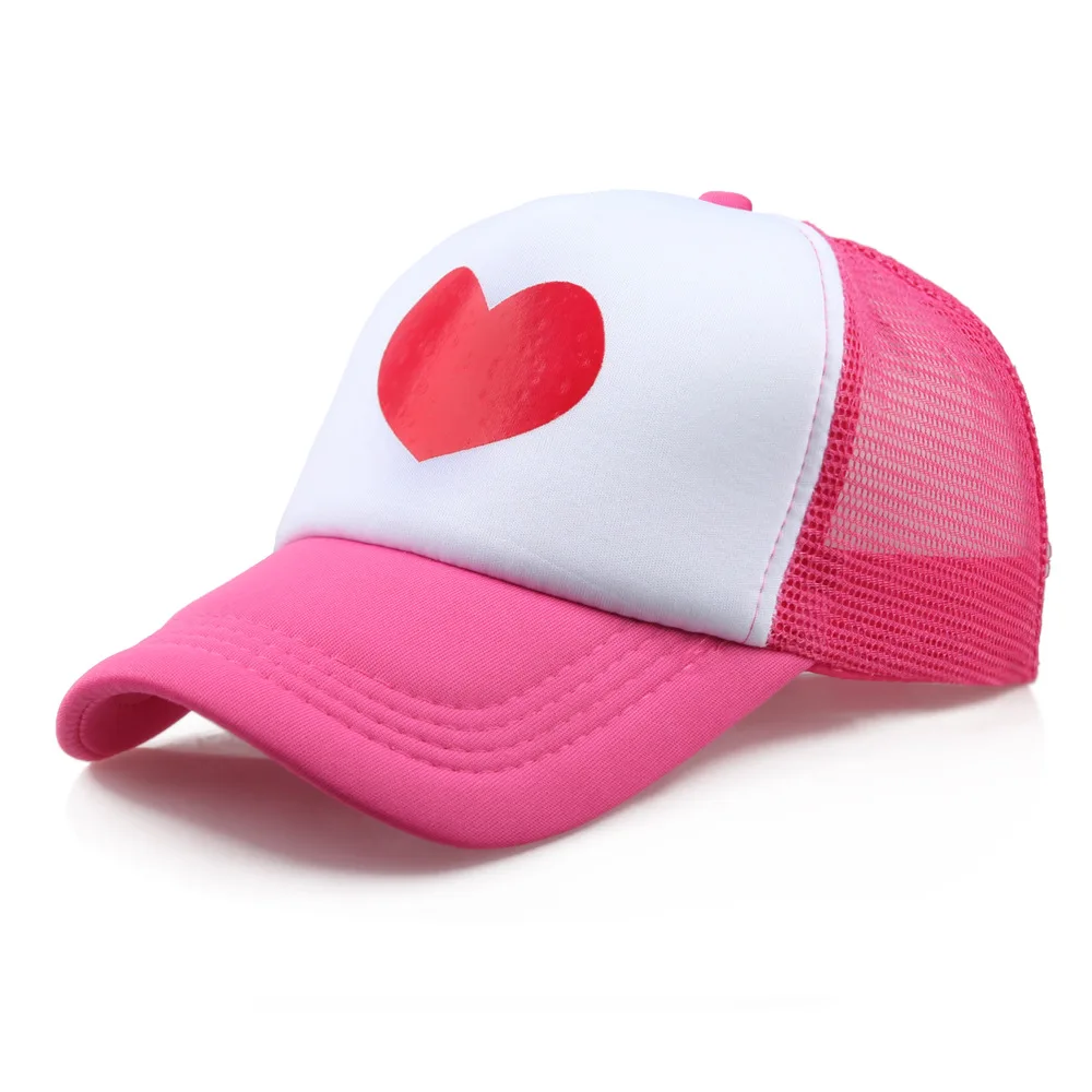 Mabel Dipper Baby Girls Mesh Caps Summer Outdoor Love Rose Red Baseball Hat - £14.09 GBP