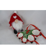 Christmas Gnome lot cloth ornament and Measuring spoons - £10.41 GBP