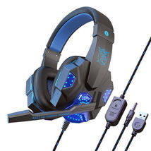 3.5mm Gaming Headset Mic Headphones Stereo Bass Surround For PS5 PS4 PC ... - £27.46 GBP