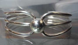 .925 Sterling Silver Tri - Band Small Cuff Bracelet - Free Shipping ! - $1,121.45 MXN