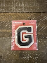 Simplicity Iron On Black Patch Letter G - $11.76